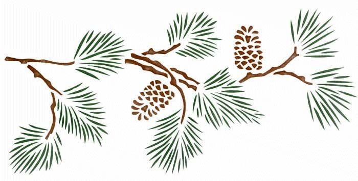 Еловая ветка Графика