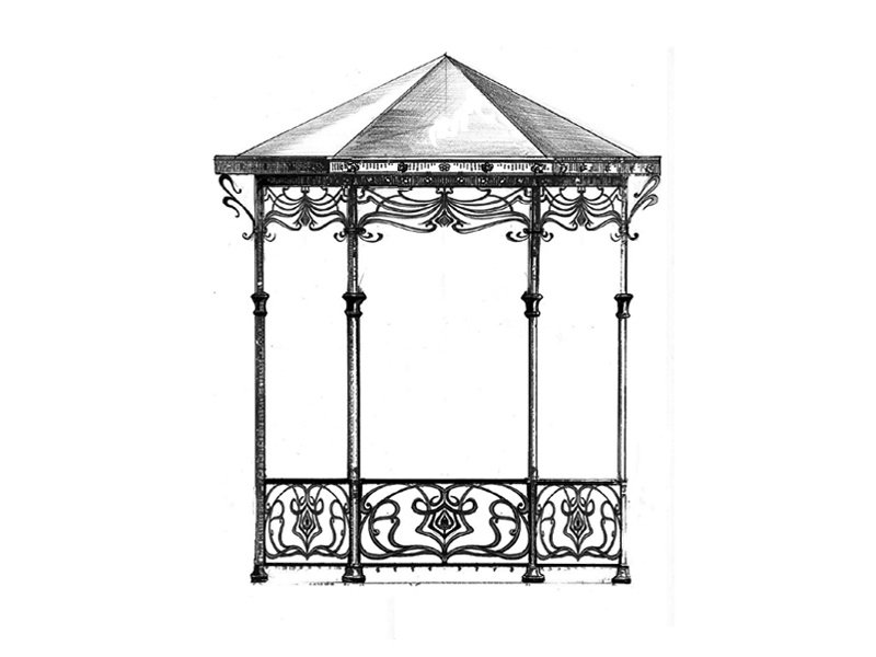 Эскизы кованых беседок