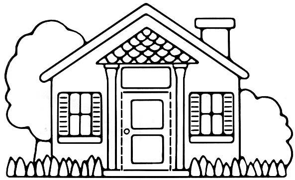 Дом раскраска