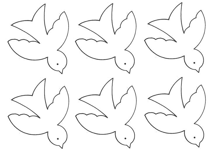 Птичка трафарет для аппликации