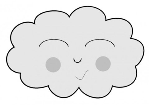 Тучка раскраска для малышей