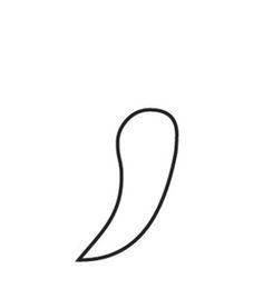 Запятая трафарет