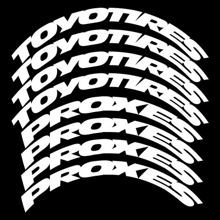 Наклейки Toyo Tires на резину