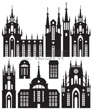 Силуэт здания в готическом стиле