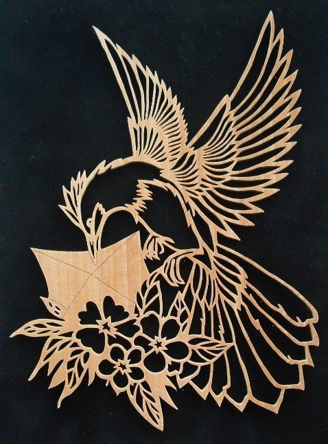 Вырезать птицу из фанеры