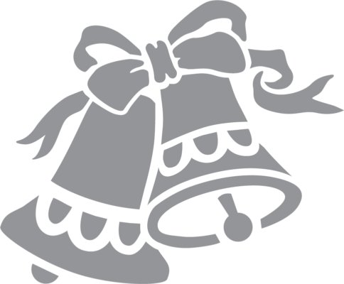 Трафареты на окна колокольчики