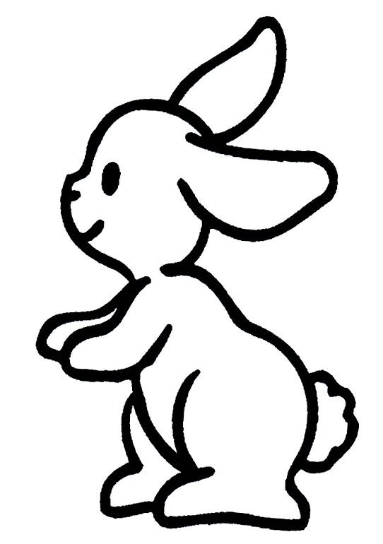 Зайка раскраска для детей