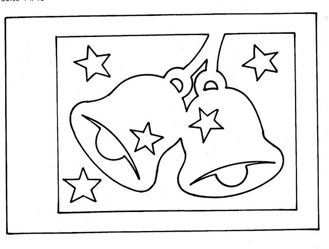 Трафареты на окна к новому году колокольчики