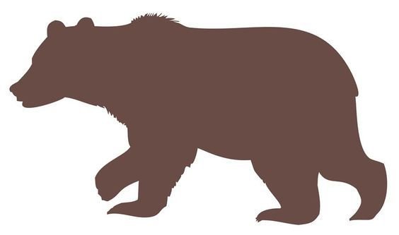 Трафарет медведя