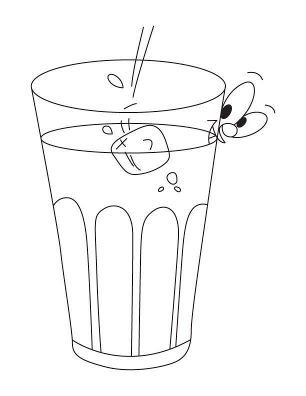 Раскраска для малышей стакан