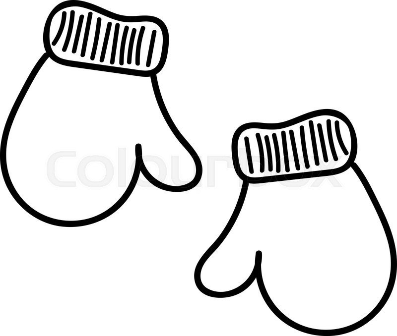 Варежки раскраска для детей