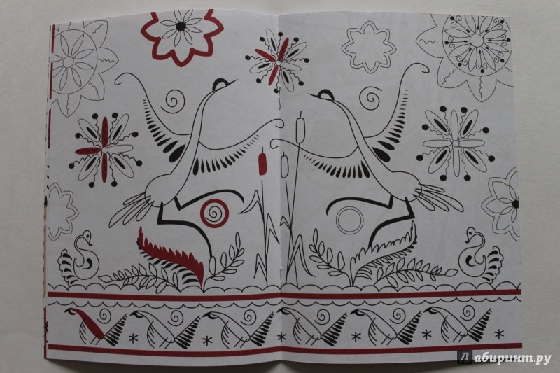 Мезенская роспись трафареты