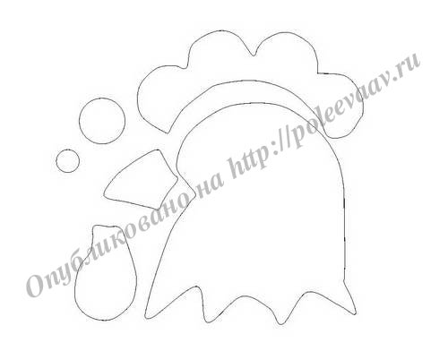 Гребешок петушка шаблон