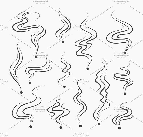 Струйка дыма вектор