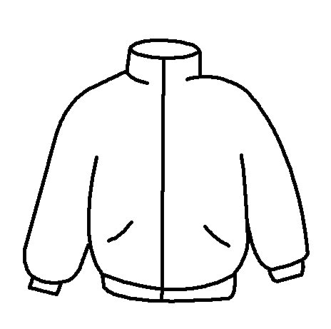 Трафарет куртка для детей