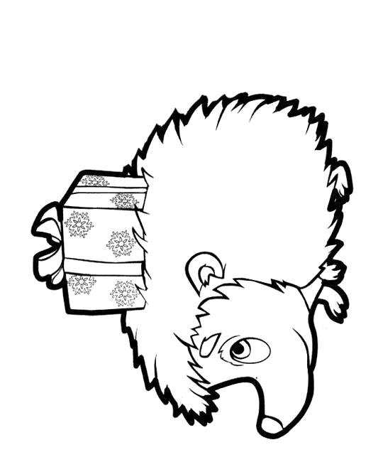 Ежик раскраска для малышей