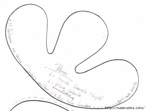 Гребень петуха шаблон