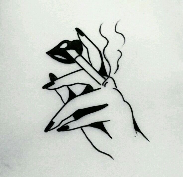 Рисунки черной ручкой