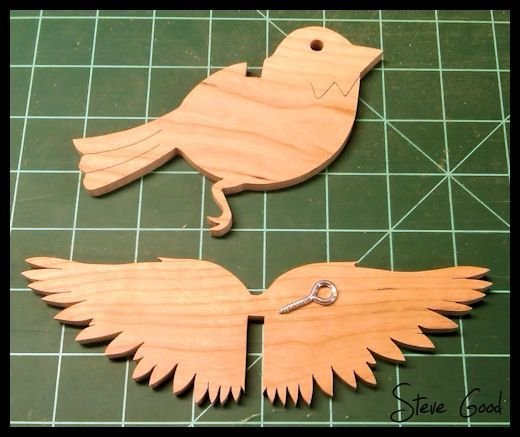 Вырезать птицу из фанеры