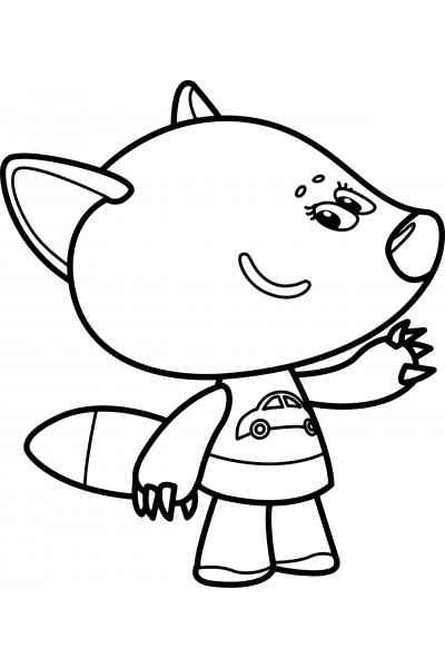 Лисичка из МИМИМИШЕК раскраска