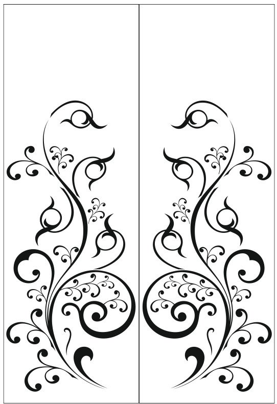 Трафарет для свадебных бокалов