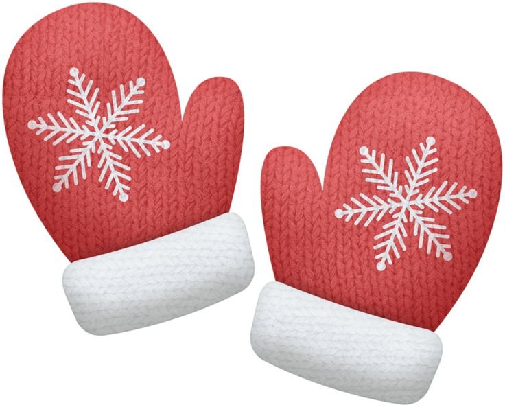 Варежки со снежинками