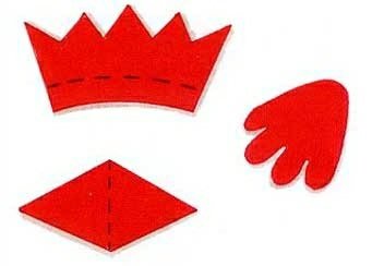 Клюв цыпленка из бумаги