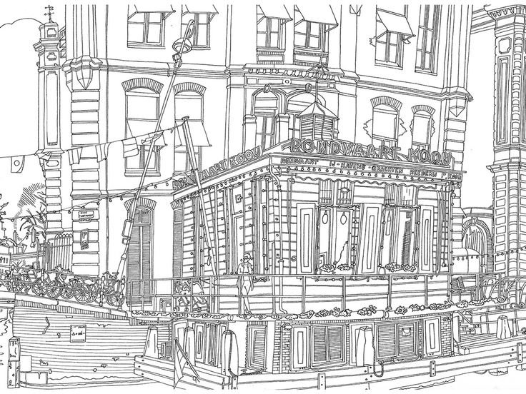 Эскиз для трафарета архитектура