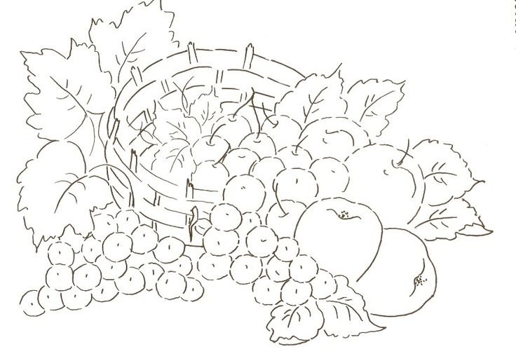 Осенние фрукты раскраска