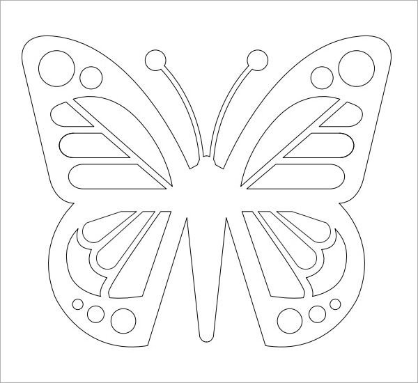 Бабочка шаблон для вырезания