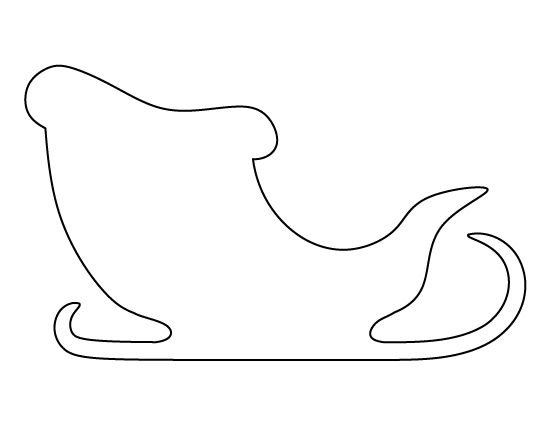 Сани трафарет новогодний