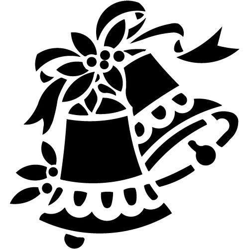 Колокольчики новогодние трафареты