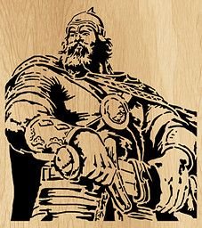 Богатырь вытынанка