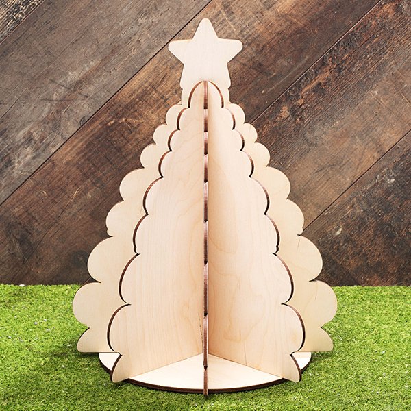 Сборная елка из фанеры нарядная