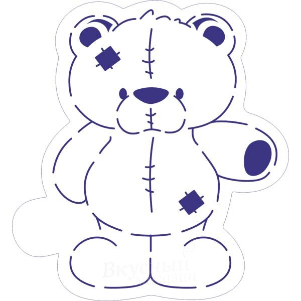 Мишка трафарет