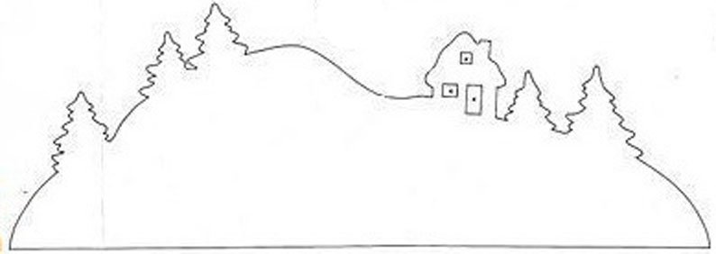 Сугробы трафареты на окна