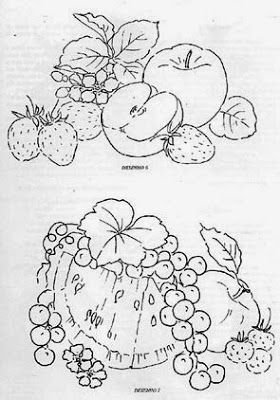 Шаблоны для росписи фрукты