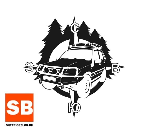 Наклейки компас 4х4 Нива на автомобиль