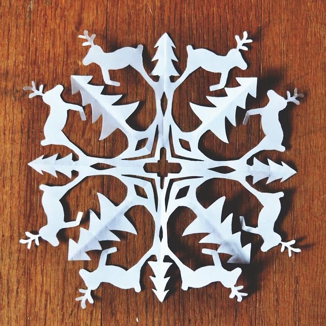 Снежинка олень