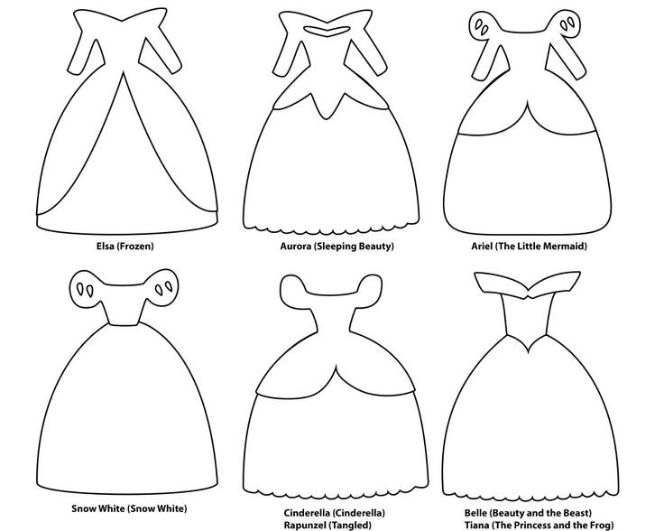 Платье трафареты для детей