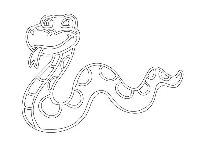 Рисунок змеи для срисовки