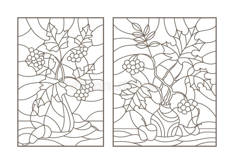 Контур рисунка для витража