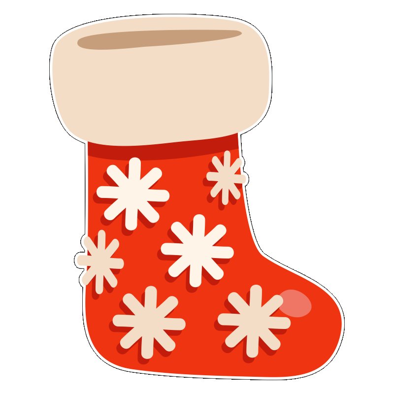 Новогодний носок для подарков