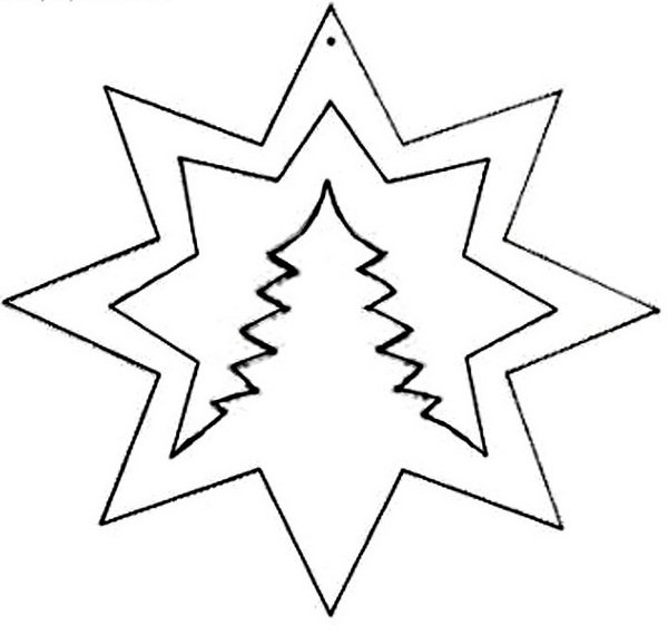Звезда на елку макет