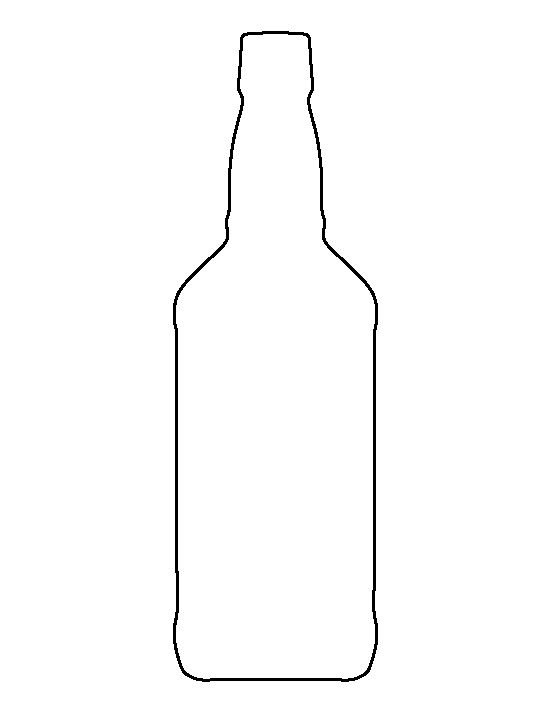 Трафарет бутылка виски для торта