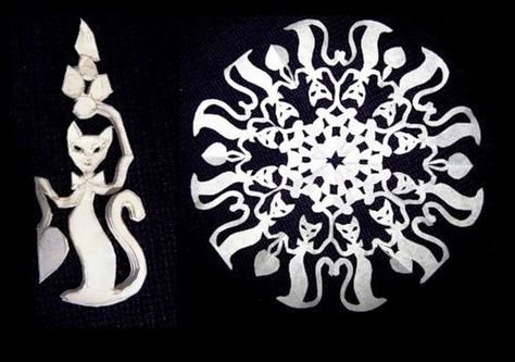 Шаблоны необычных снежинок