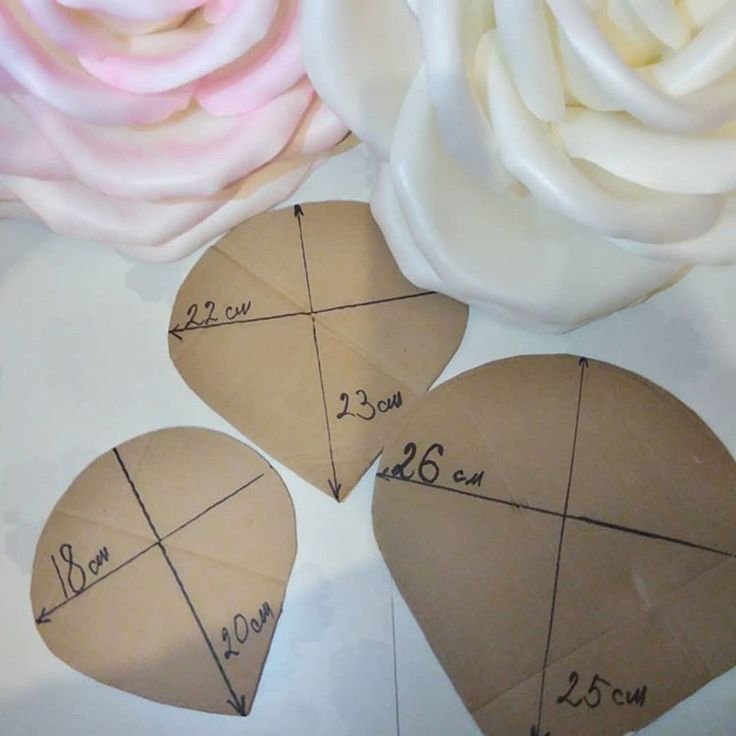 Выкройка розы