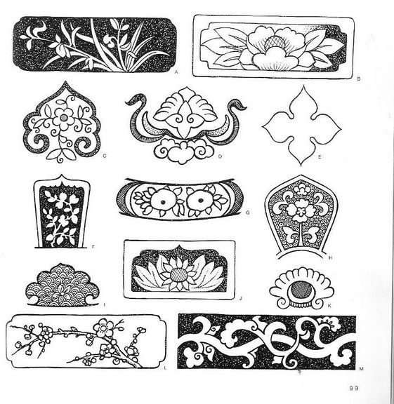 Японский растительный орнамент