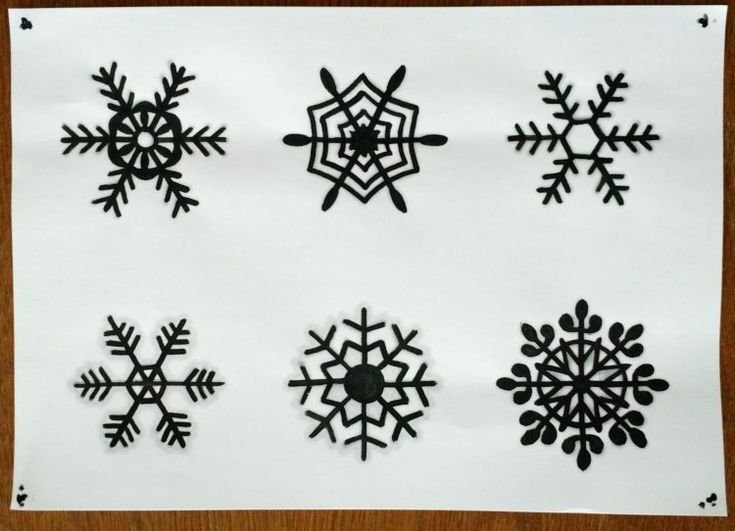 Шаблоны снежинок для термоклея