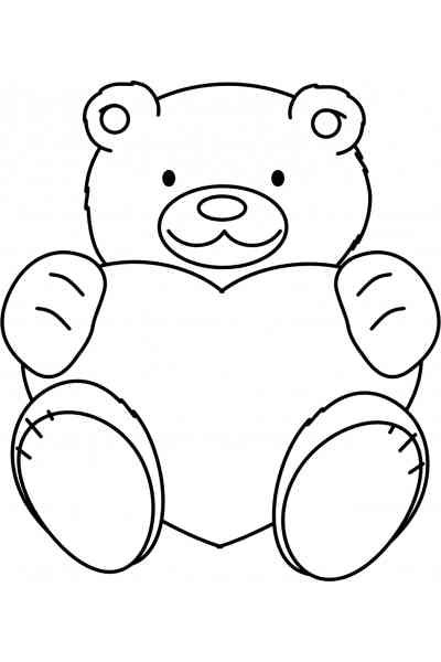 Плюшевый мишка раскраска